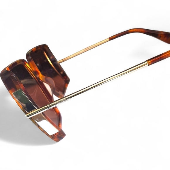 Max Mara MM0003/S 54E Oversized Square Sunglasses Tortoise Gradient NWT